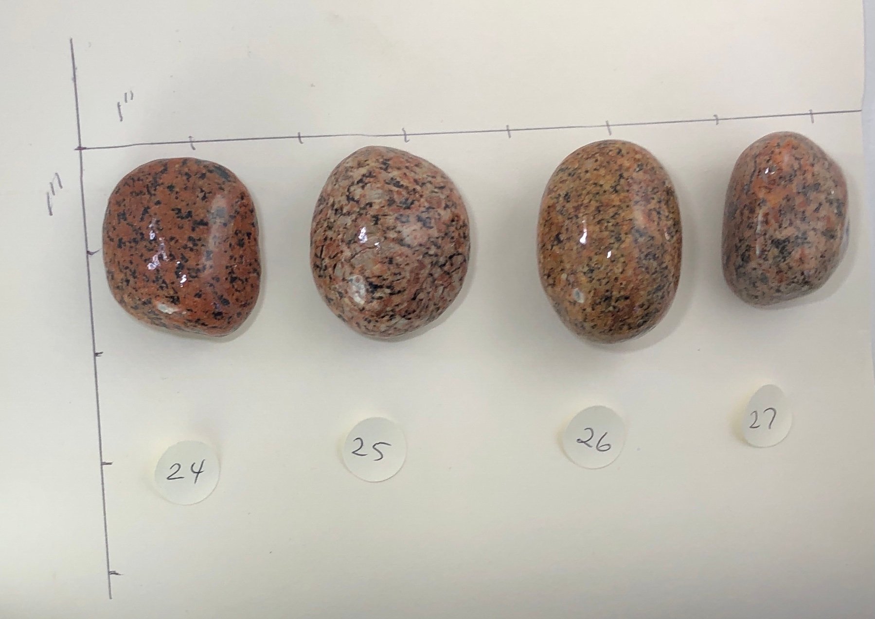 Lake Superior reds and pinks (granites and jasper ) rock cabinet knobs. product image (3)