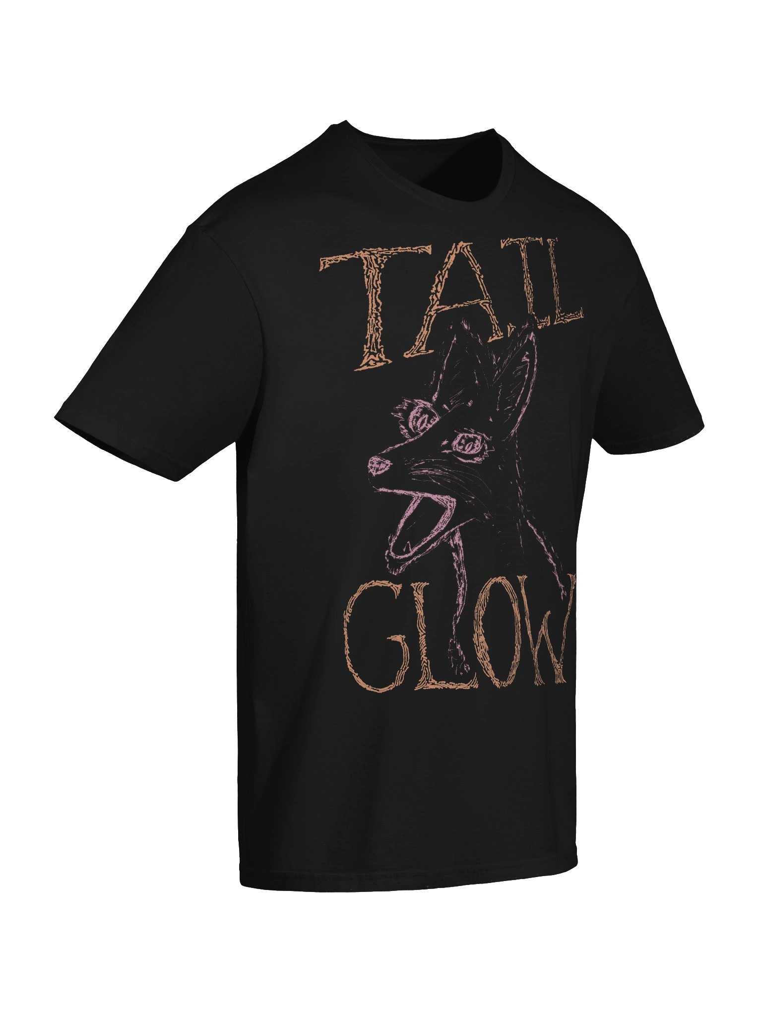 Tail Glow - Screaming Fox T-shirt - Black product image (7)