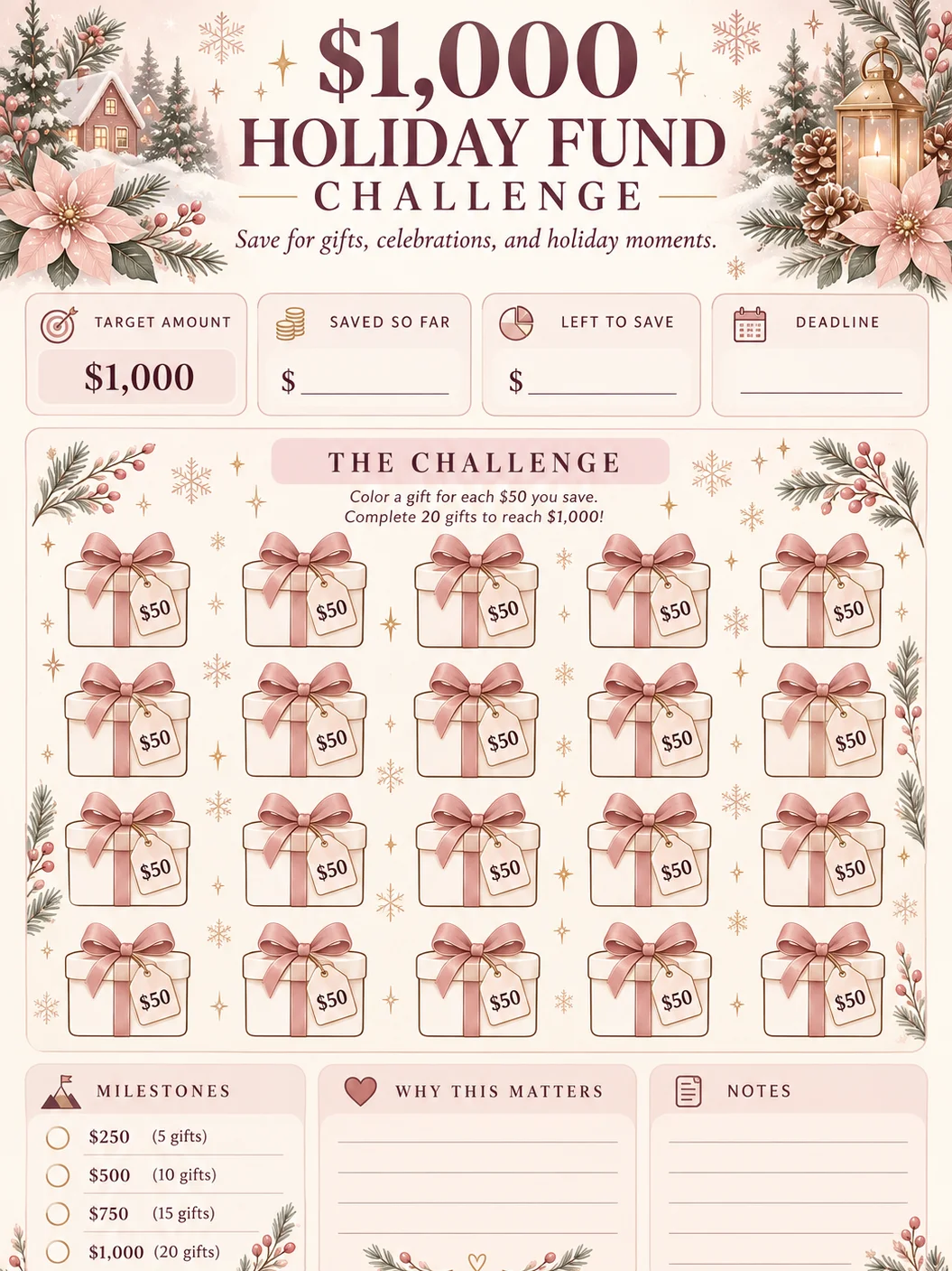 Savings Challenges Bundle | 10 Printable Savings Trackers | Emergency Fund | PDF product image (1)