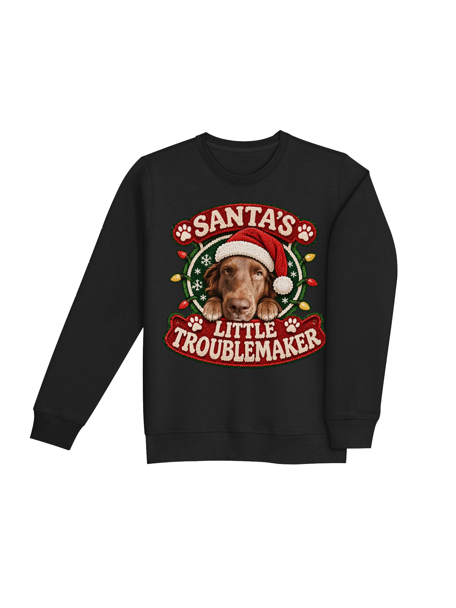 Santa’s Little Cuddler Christmas Dog Sweatshirt product image (4)