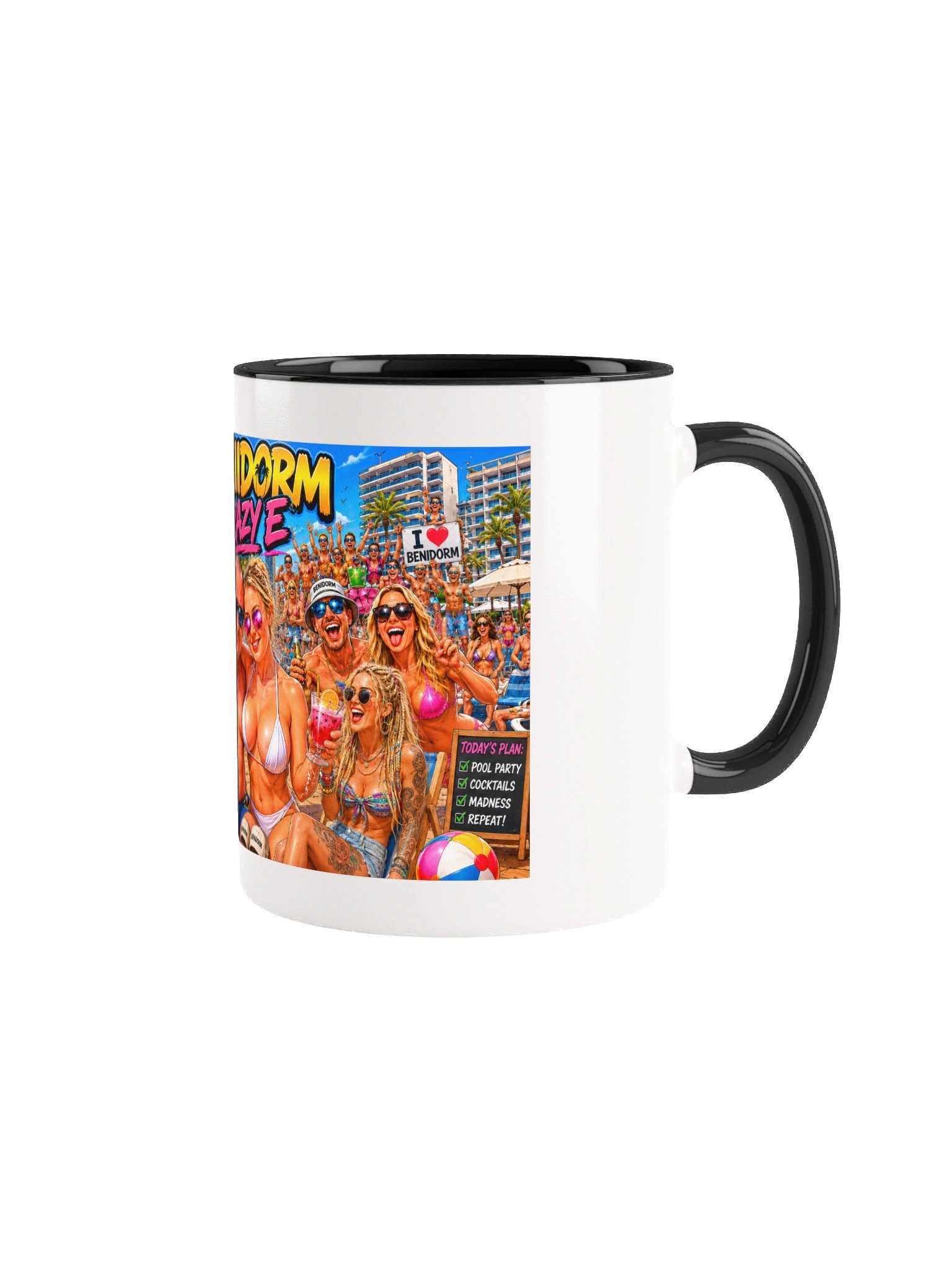 Benidorm Crazy E Pool Party Mug Color Handle product image (5)