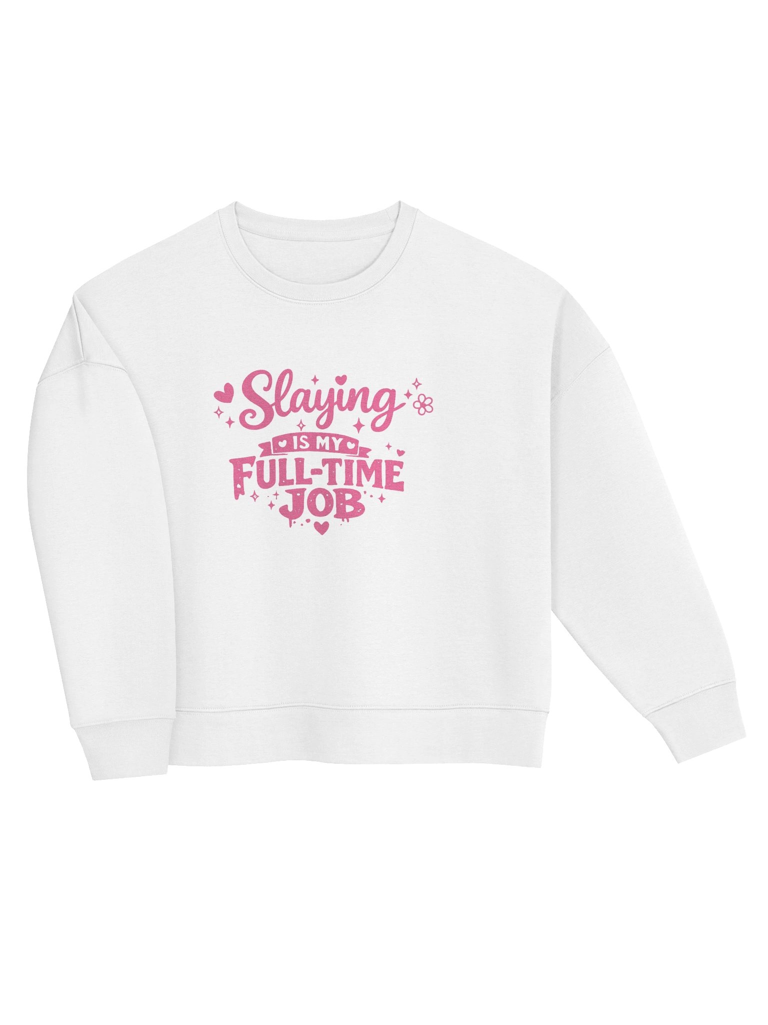 "Slaying Is My Full-Time Job" Girls Graphic Crewneck product image (5)