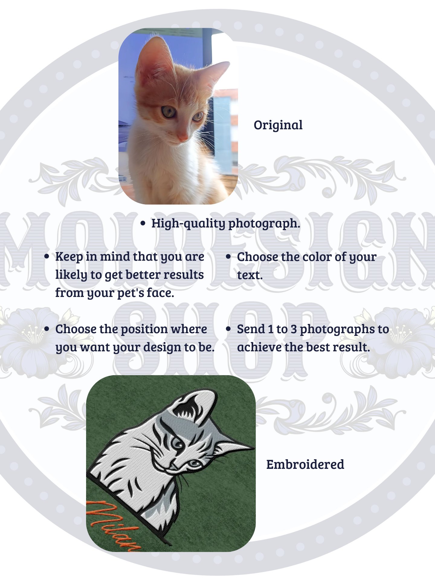 YOUR CAT! / HOODIE WITH PERSONALIZED NAME / EMBROIDERED product image (5)