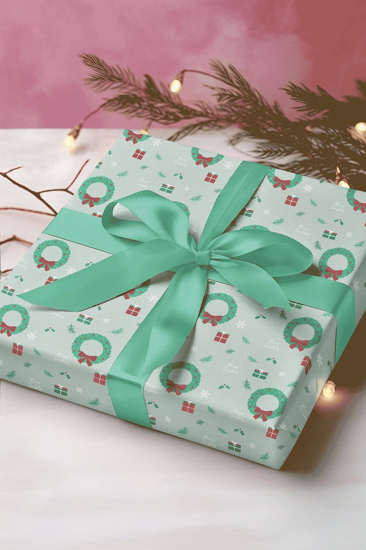 Wreath Wrapping Paper product image (1)