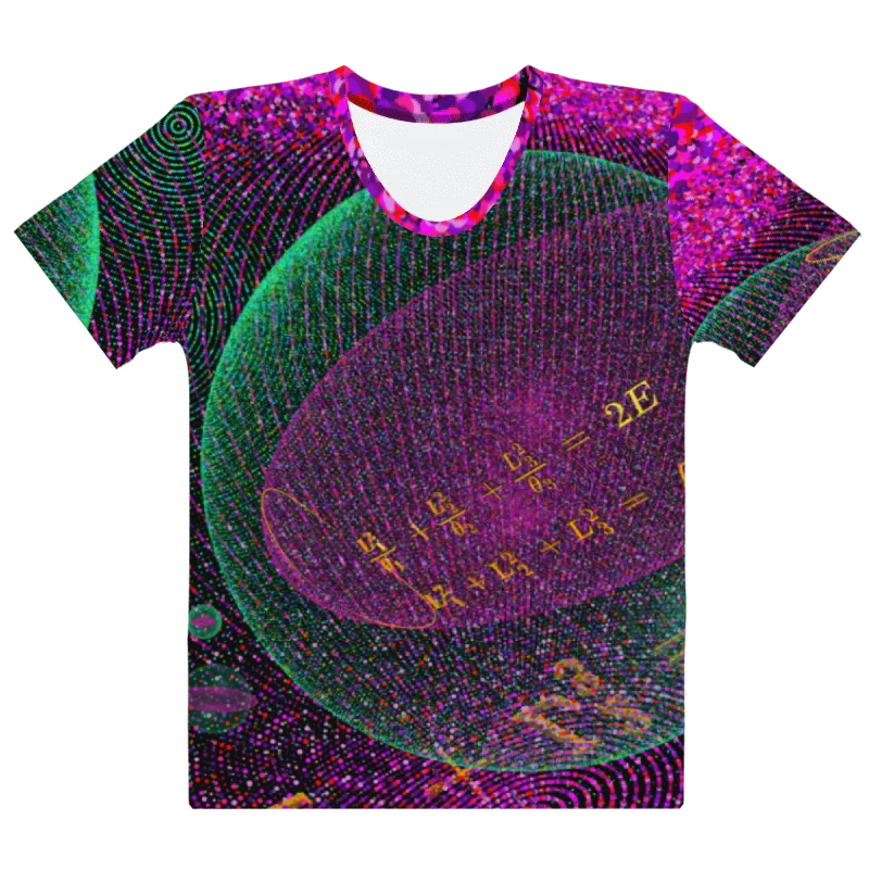 Poinsot's Pixel Spaceship 4 - Physics of the Gyroscope Women's Crew Neck T-Shirt product image (3)