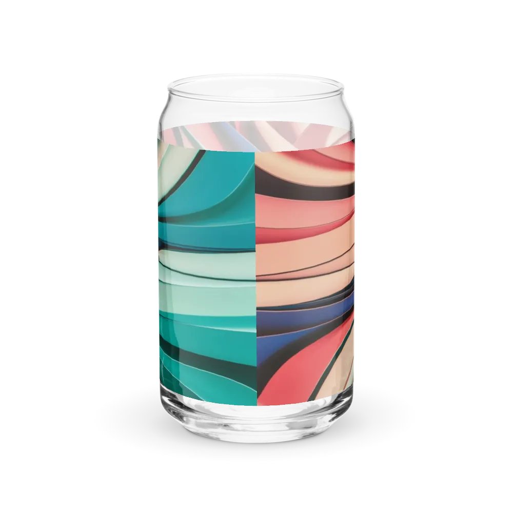 Graphic Grove Can-Shaped Glass - Vibrant Geometric Design, 16oz product image (9)