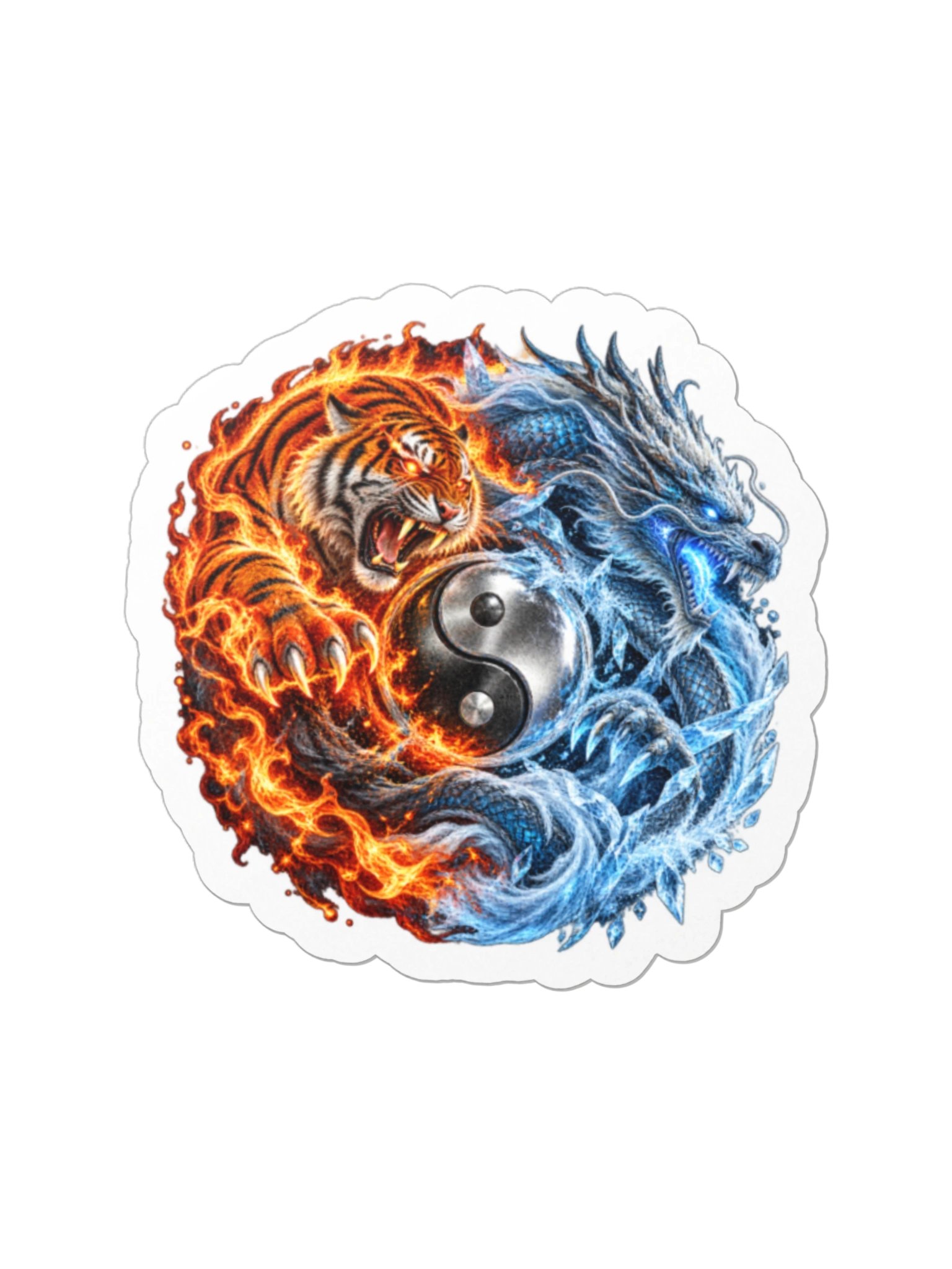Tiger vs Dragon Sticker product image (2)