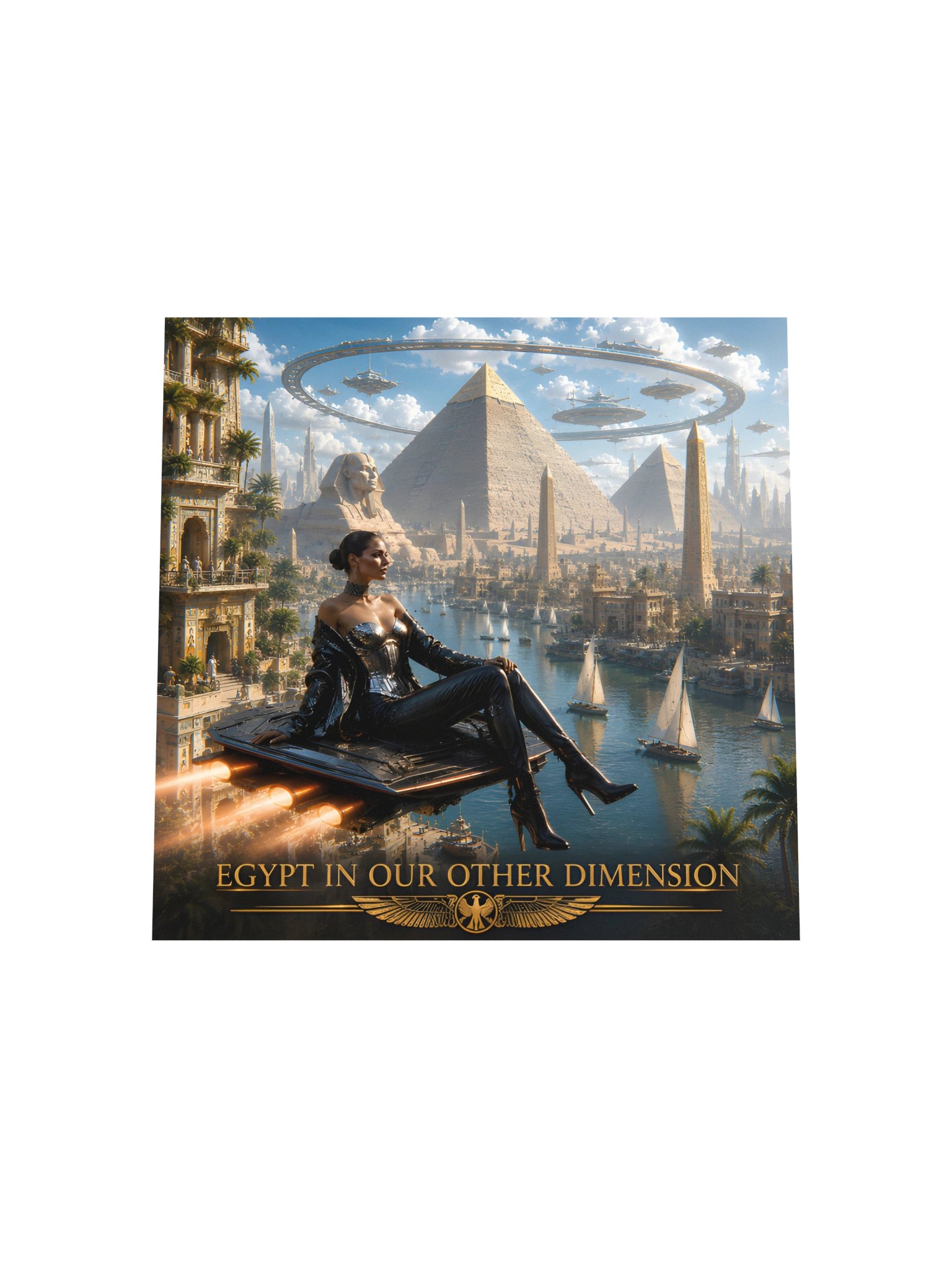 Egypt in Our Other Dimension | Futuristic Sci Fi Egypt Fantasy Wall Art Poster product image (6)