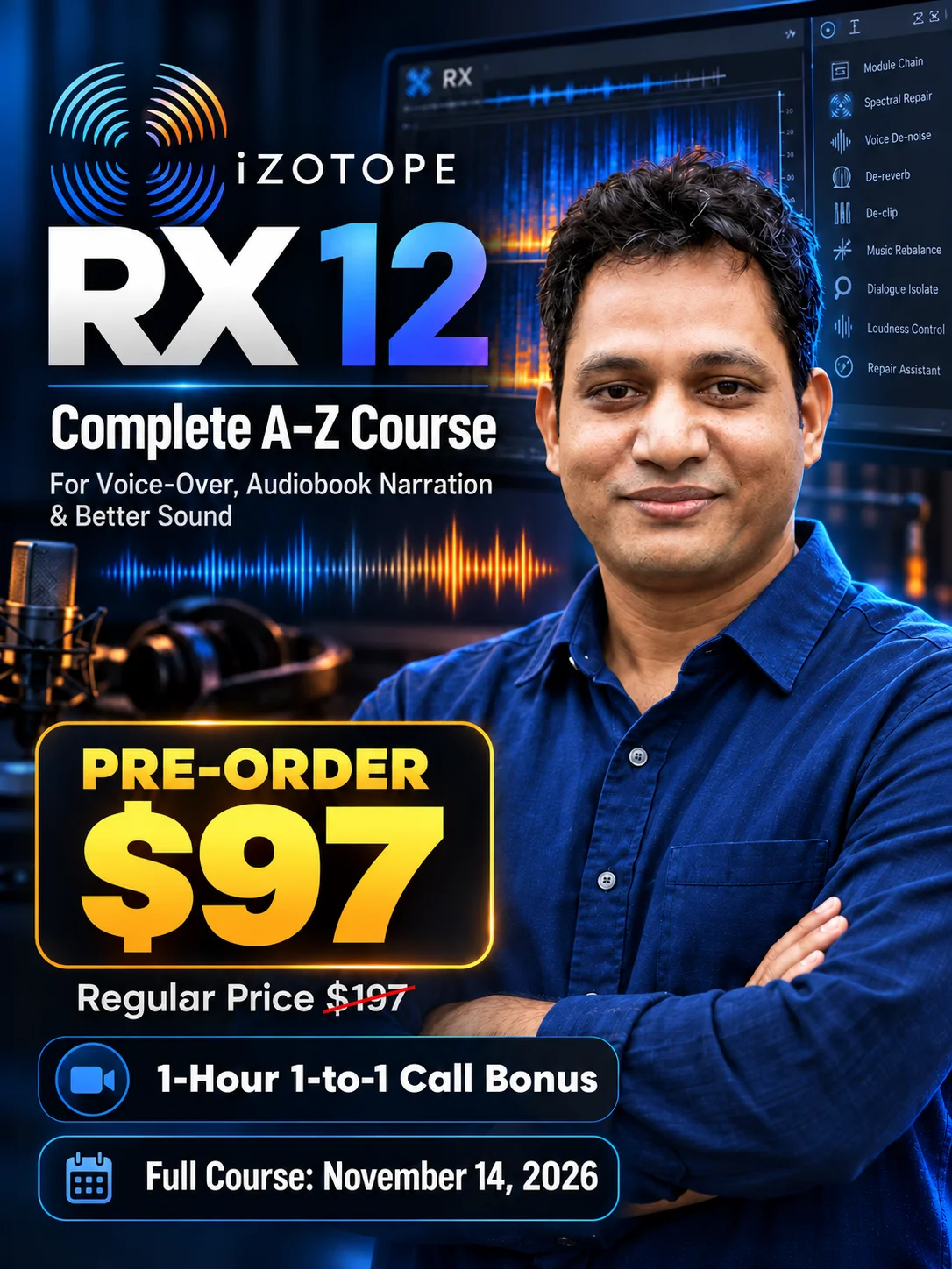 iZotope RX 12 Standard — Complete A–Z Video Course product image (1)