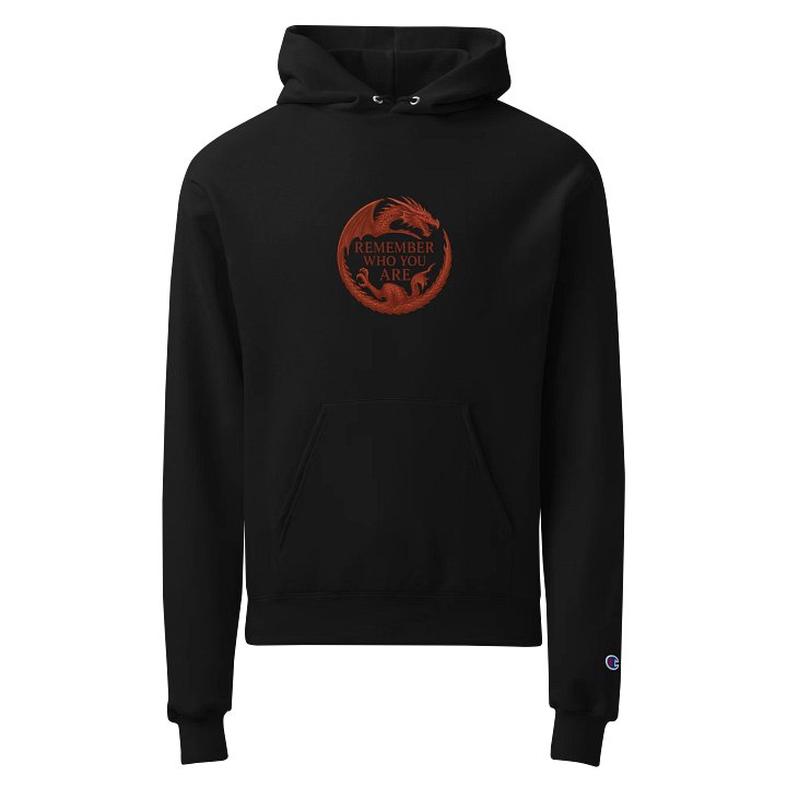 🔴 Red Dragon Hoodie – “Remember Who You Are” (Champion Edition) product image (1)