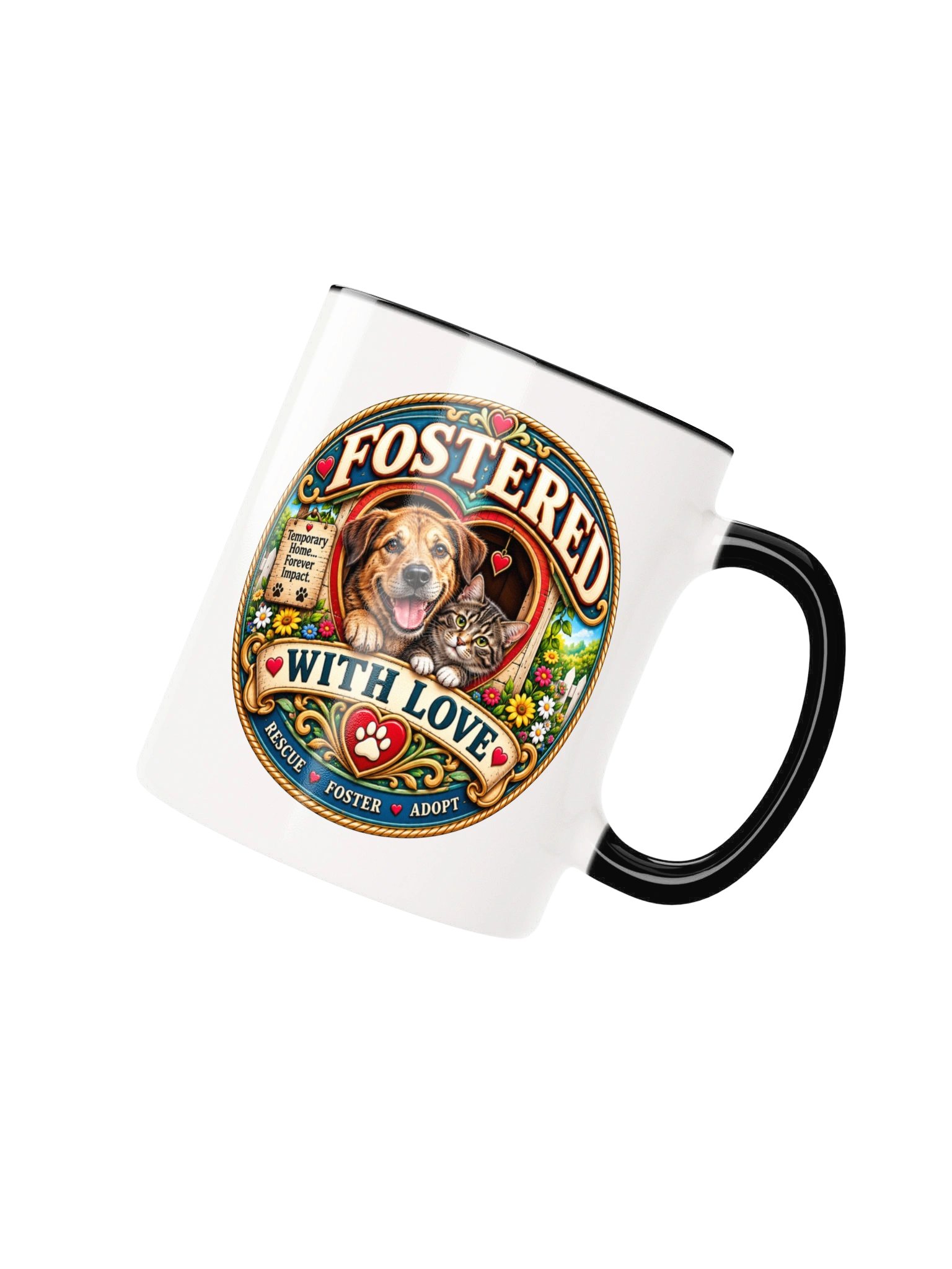 Fostered With Love Rescue Two Color Mug product image (2)