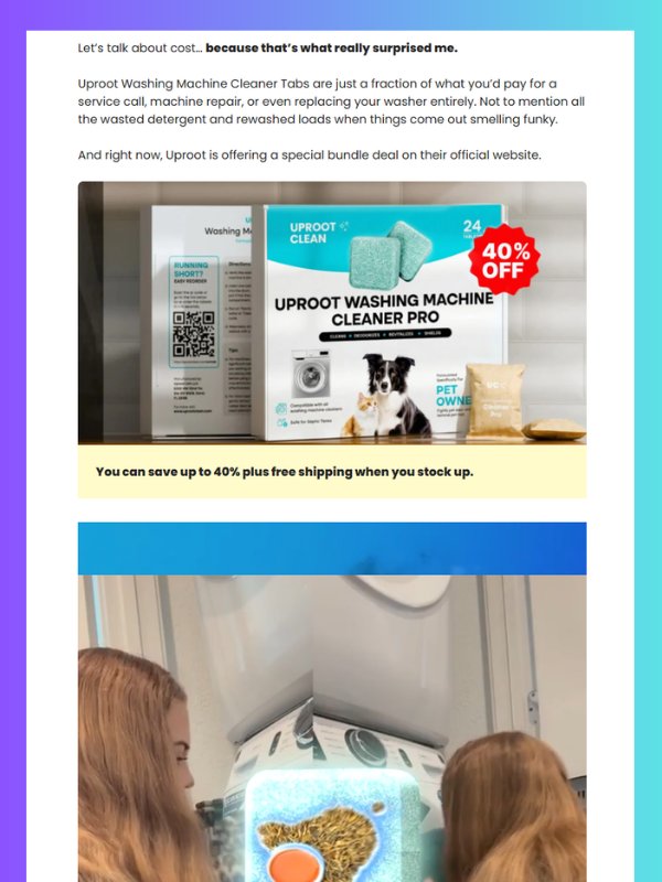 Advertorial Landing Page Home Cleaning Product Template product image (7)