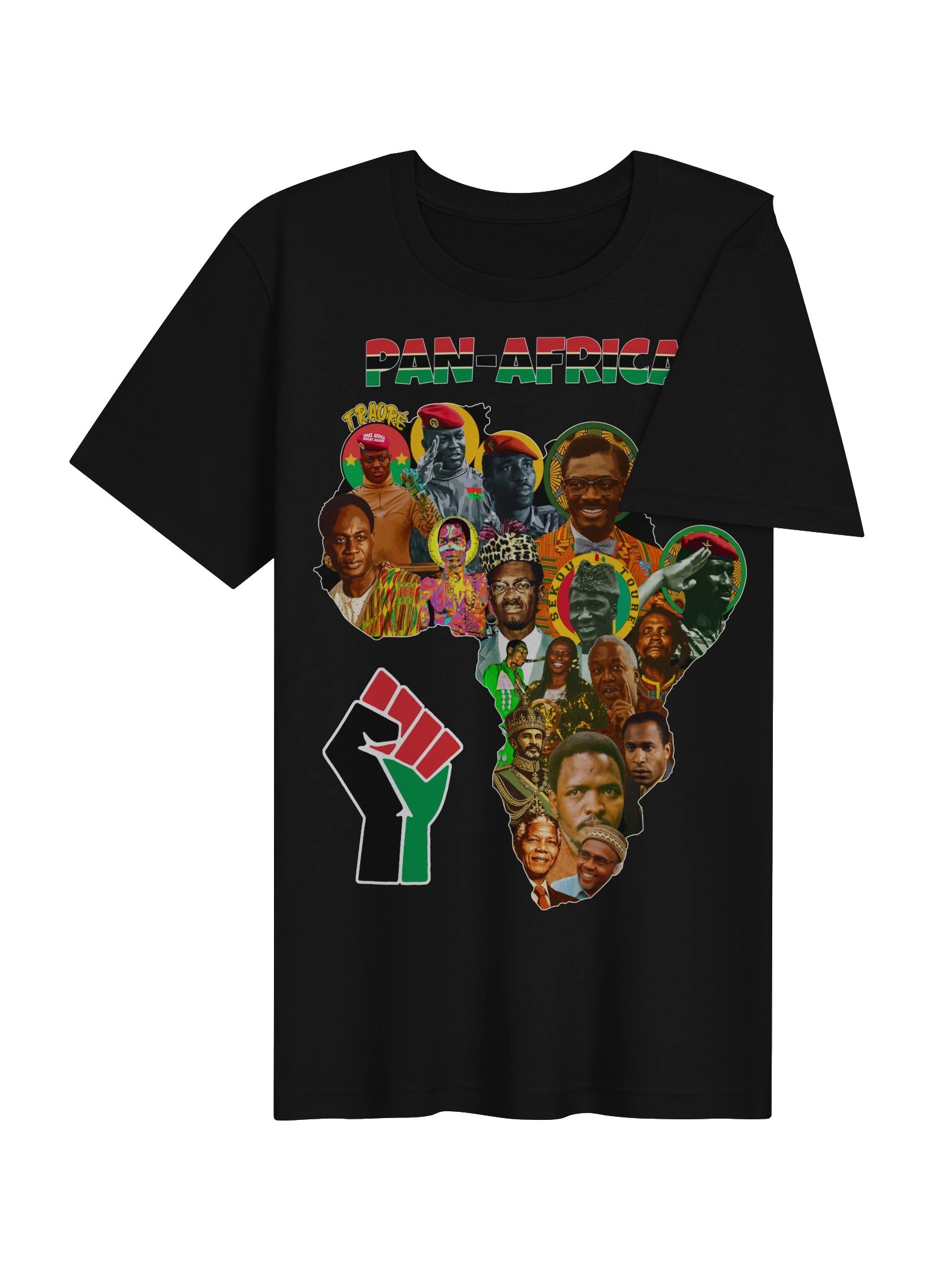 Pan-African Leaders T-Shirt | Africa Map Revolutionaries | Black History Tee product image (6)