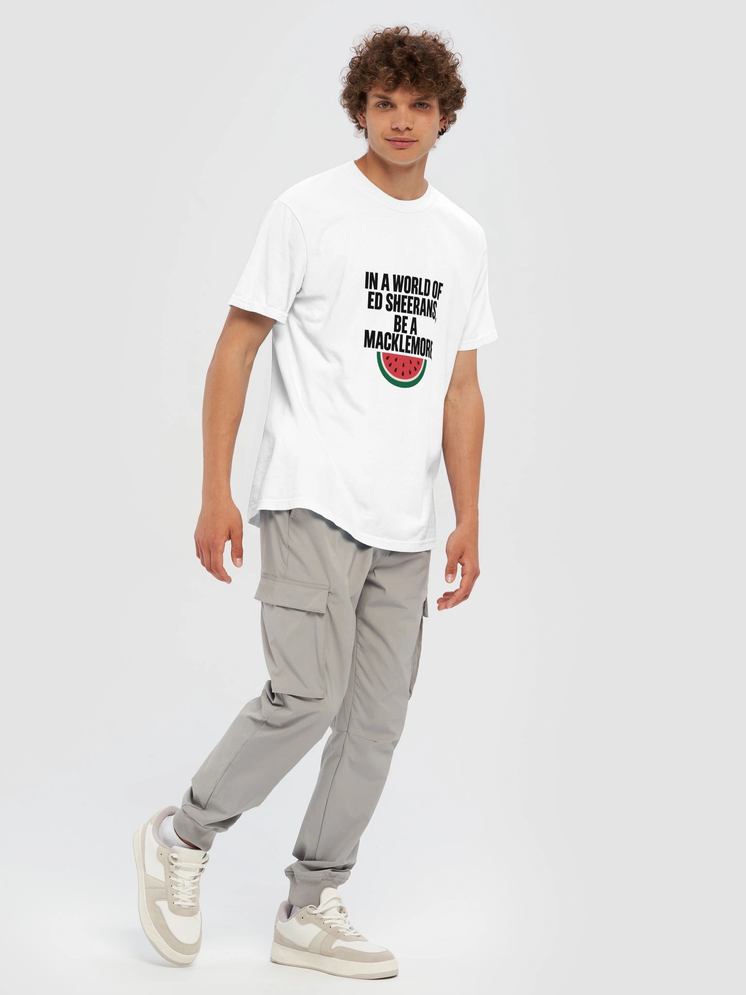 In a World of Ed Sheerans, Be a Macklemore T-Shirt White🍉 product image (11)