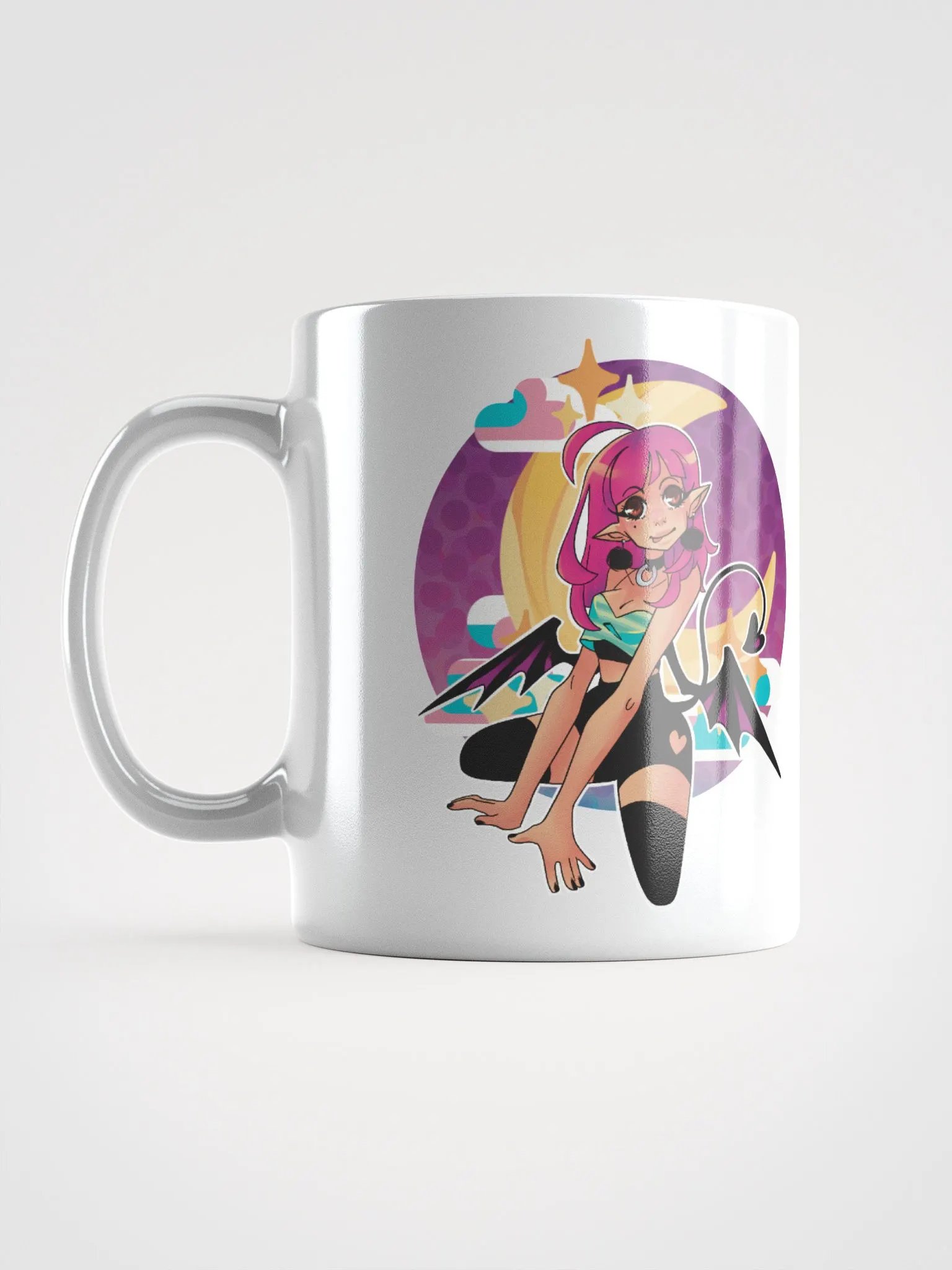 Cute Demon White Glossy Mug product image (2)