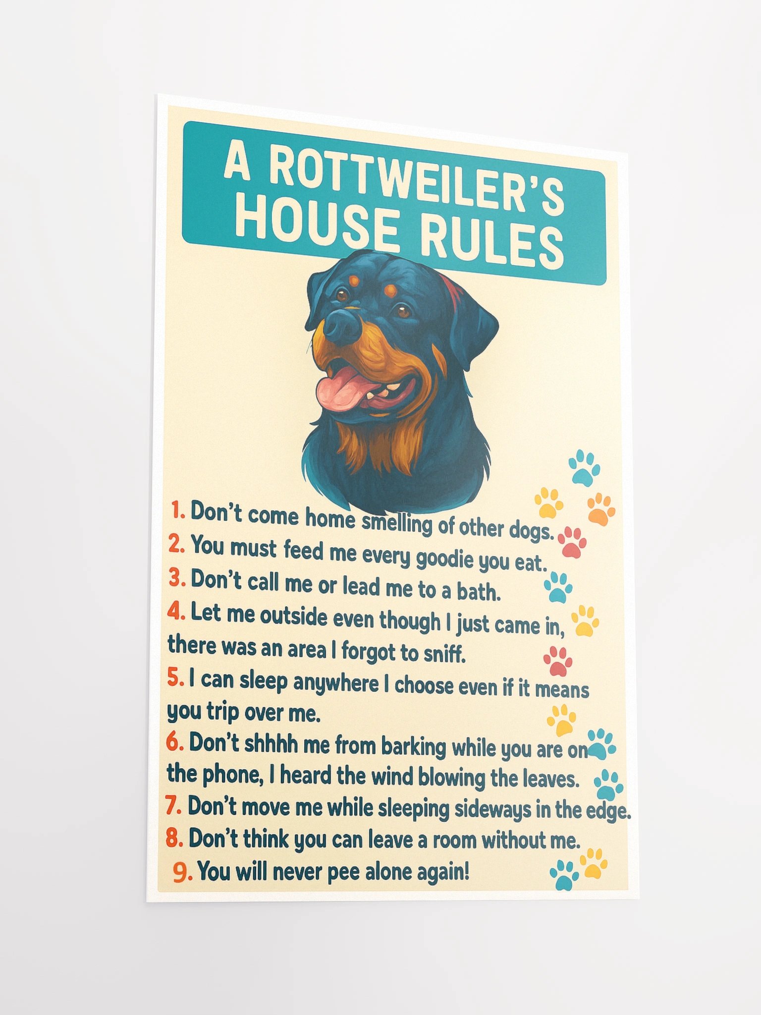 Rottweiler House Rules Poster product image (4)