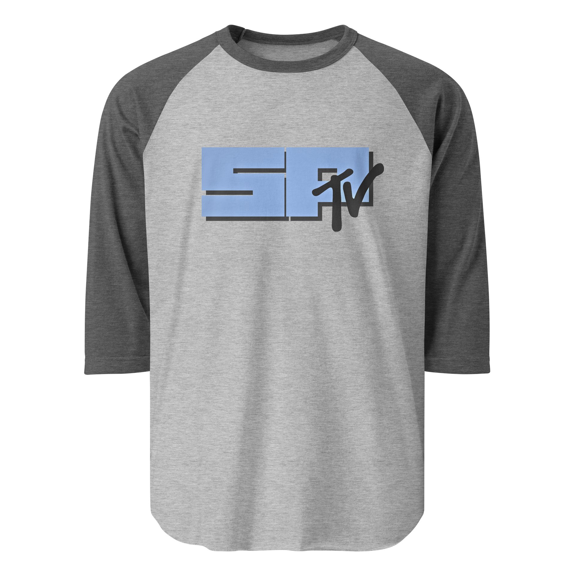 SPTV Logo Raglan Tee - gray on gray product image (1)