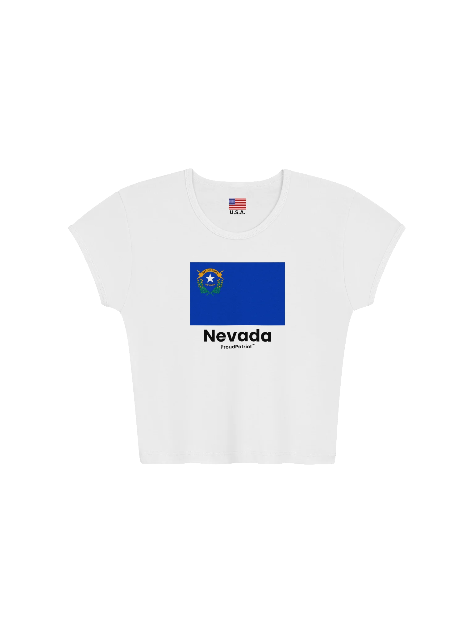 Nevada Women's Ribbed Baby Tee Crop Top product image (5)