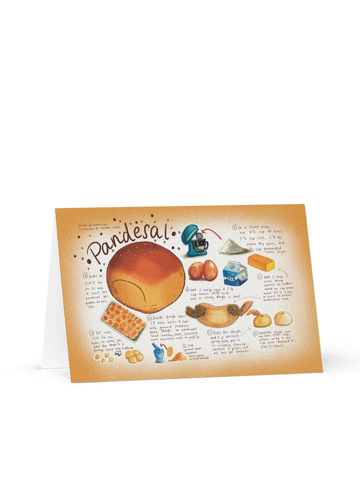 Pandesal Recipe Art Print Greeting Card product image (1)