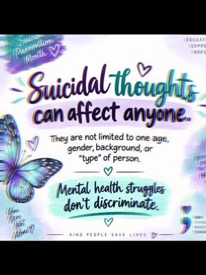 Suicide prevention starts with awareness, but it grows through connection. 💜🩵 Knowing the signs. Starting the conversation. Checking on someone. Listening without judgment. Reminding someone they matter. Sometimes the smallest act of kindness can make a bigger difference than we’ll ever know. You don’t have to have all the right words. You don’t have to be a professional. You just have to care enough to show up. Keep learning. Keep talking. Keep checking in. Because every story deserves the chance to continue. 💜 If you or someone you know is struggling, call or text 988 to connect with the Suicide & Crisis Lifeline. #SuicidePreventionMonth #SuicidePrevention #988Lifeline #YouAreNotAlone #MentalHealthMatters     
