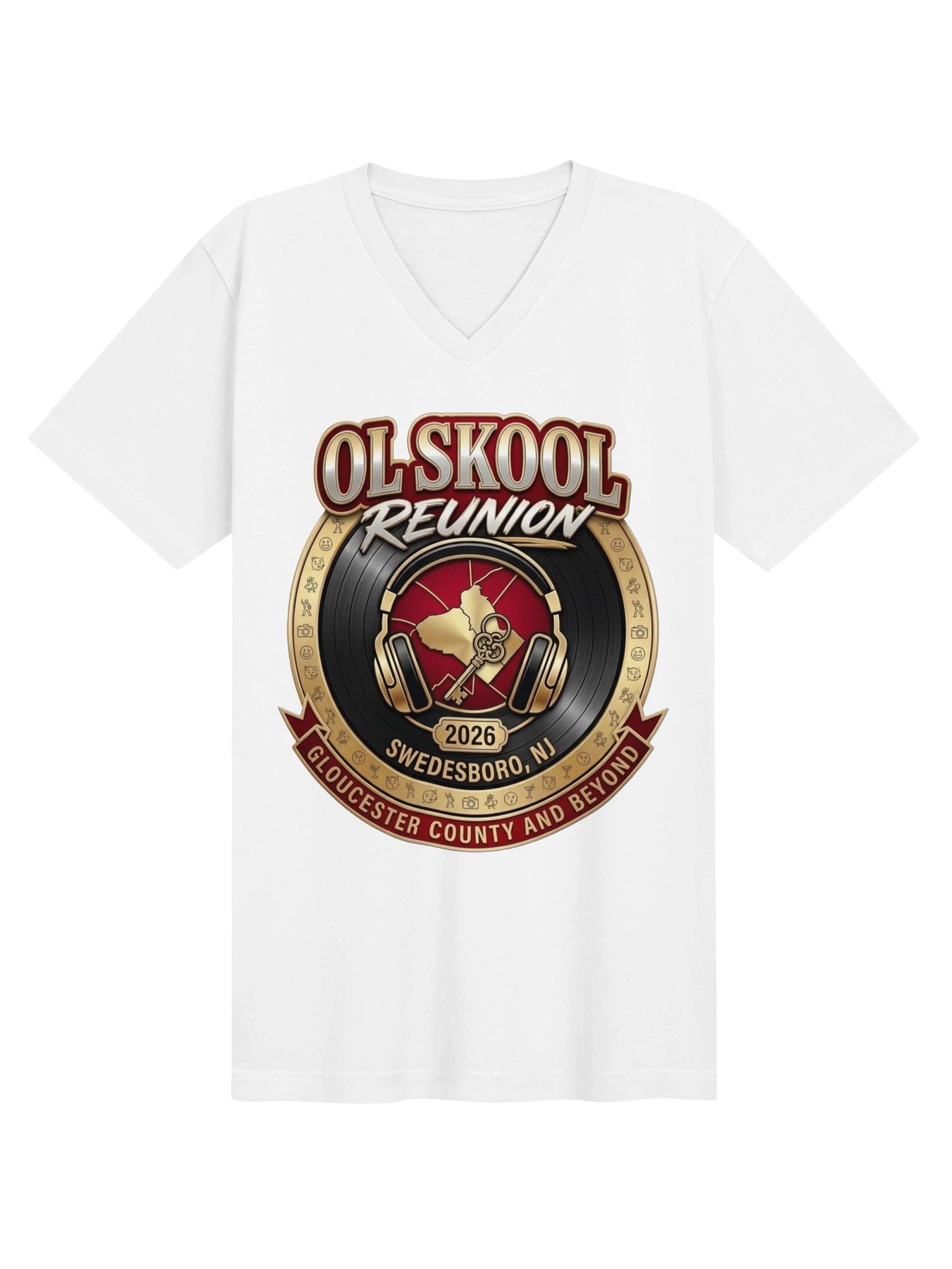 Ol Skool Reunion 2026 Unisex V-Neck T-Shirt product image (10)