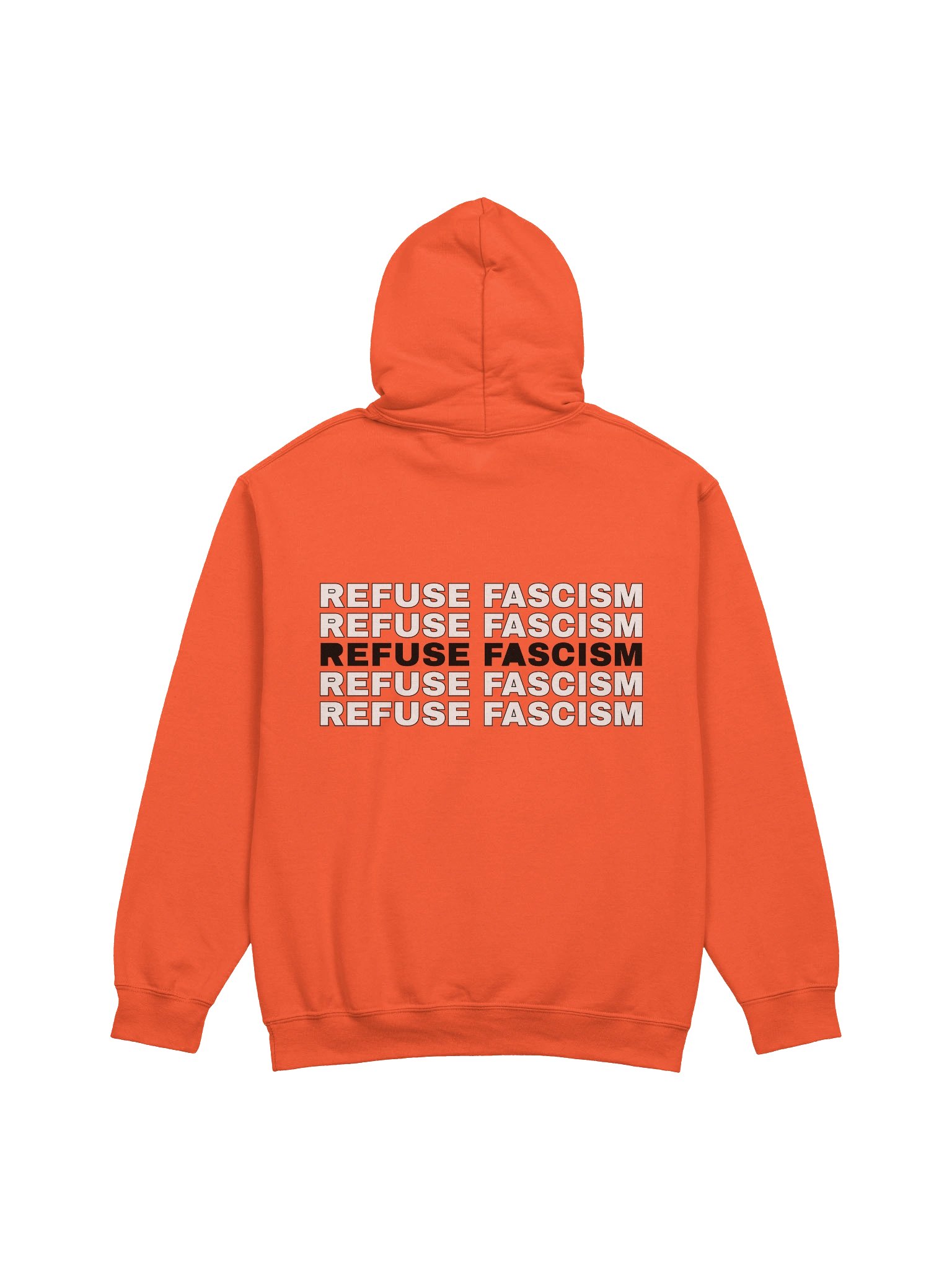Orange Refuse Fascism Hoodie! product image (2)