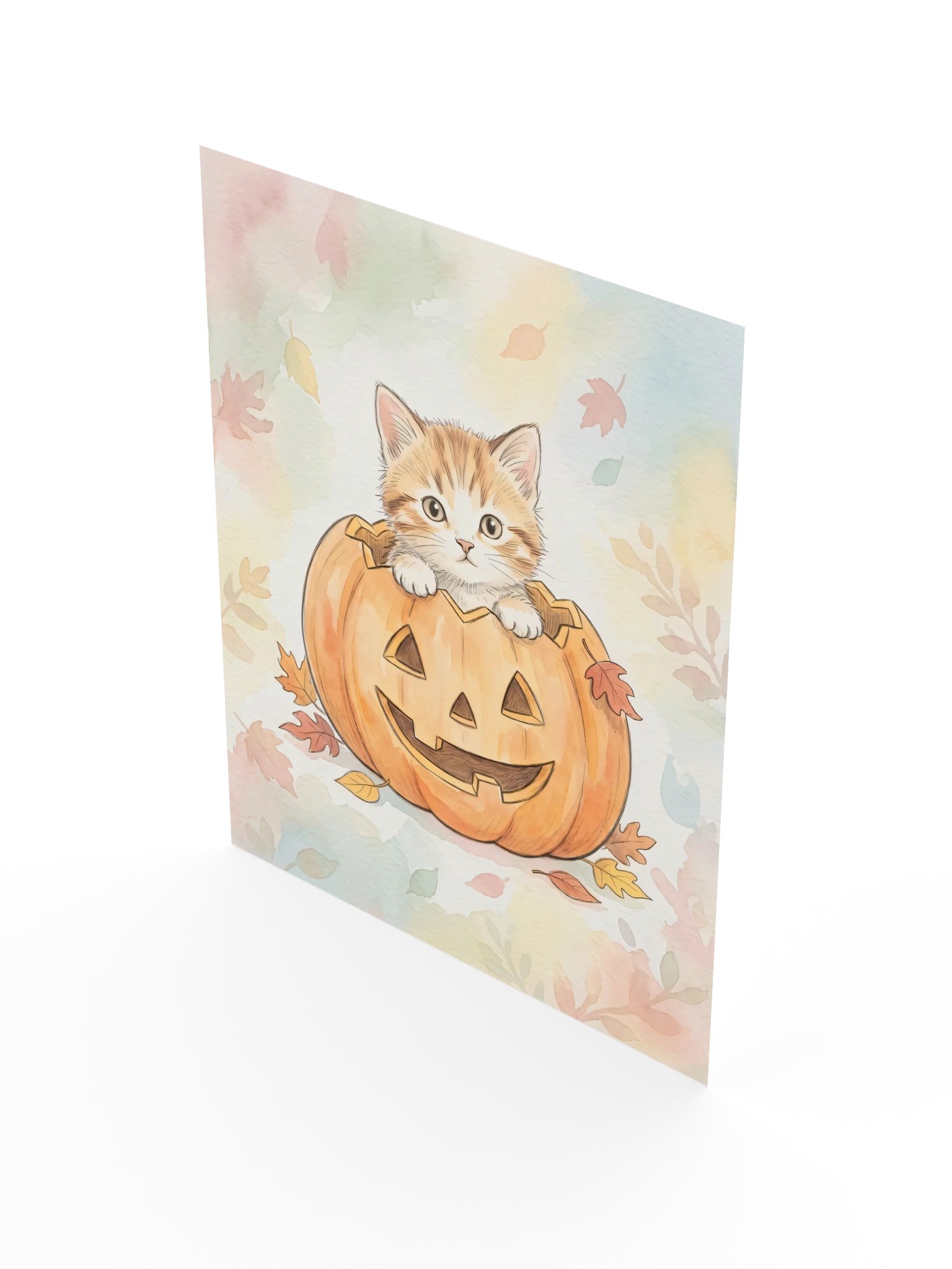 Pumpkin Peek Kitten Poster product image (17)