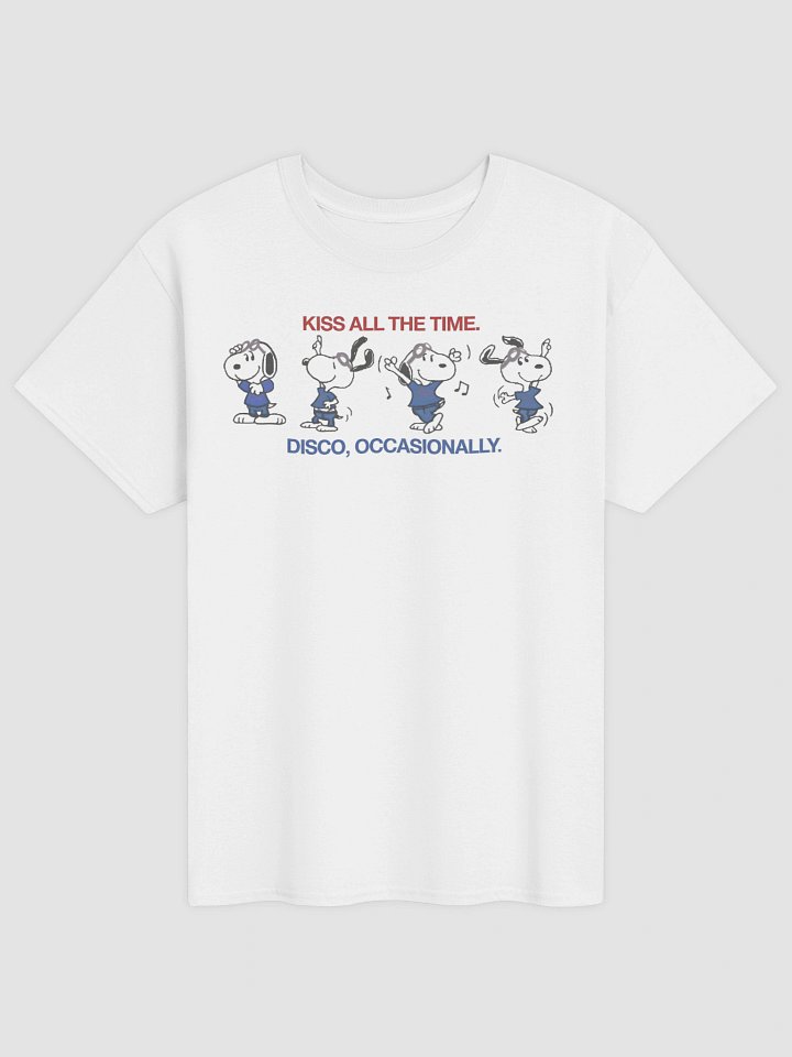 Snoopy Kiss All The Time Disco Occasionally Shirt product image (1)