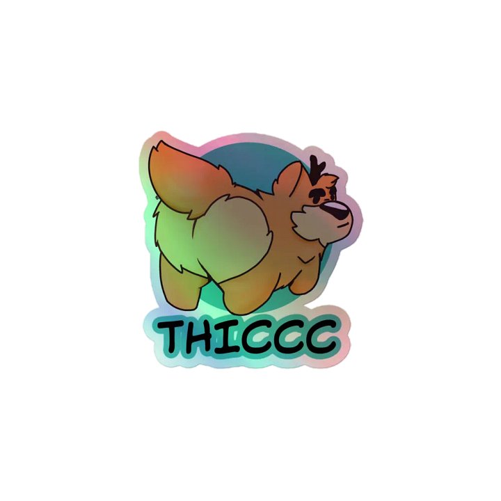 Holographic Thiccc Sticker product image (1)