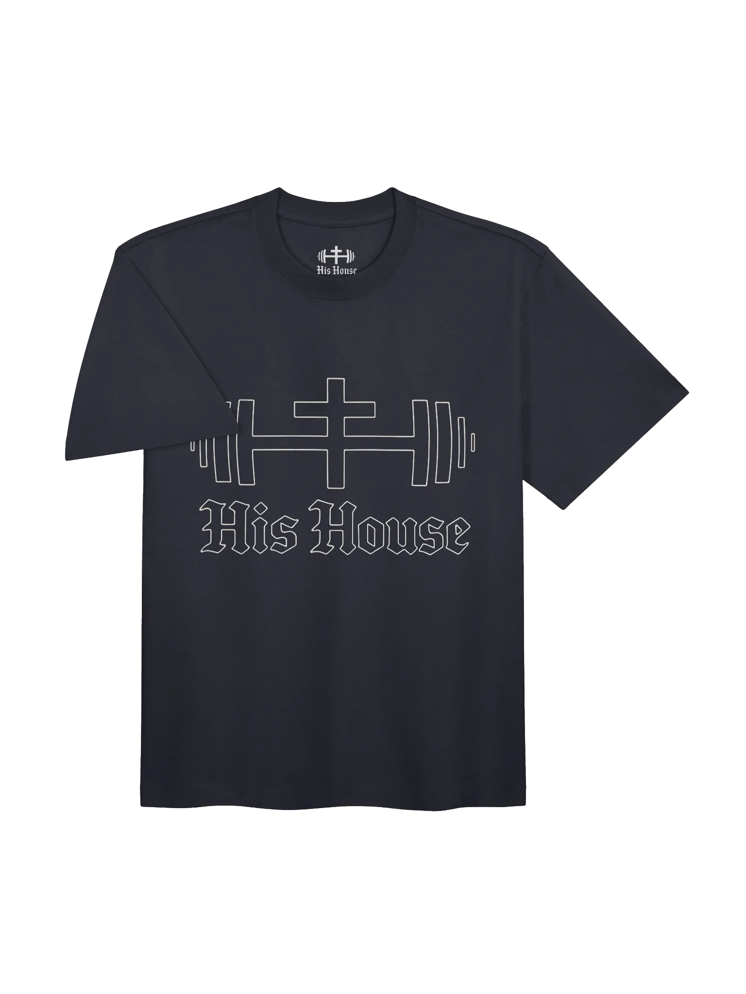His House Mens Middleweight Oversized T-shirt - Ink Blue/Mushroom by His House
