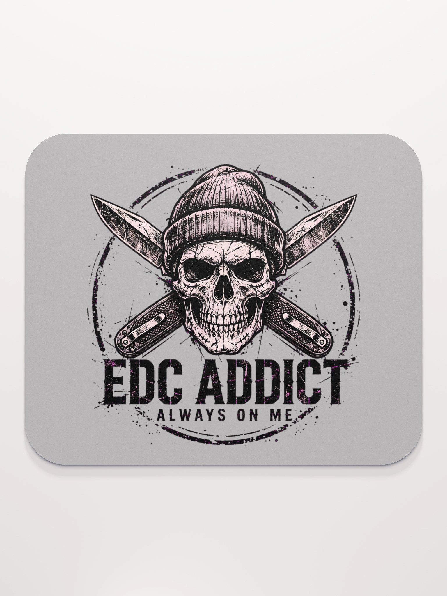 EDC Addict Tactical Desk Mat – Crossed Folding Knives & Skull Mouse Pad product image (2)