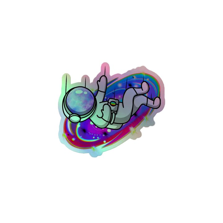 Holographic Astronaut Sticker product image (1)
