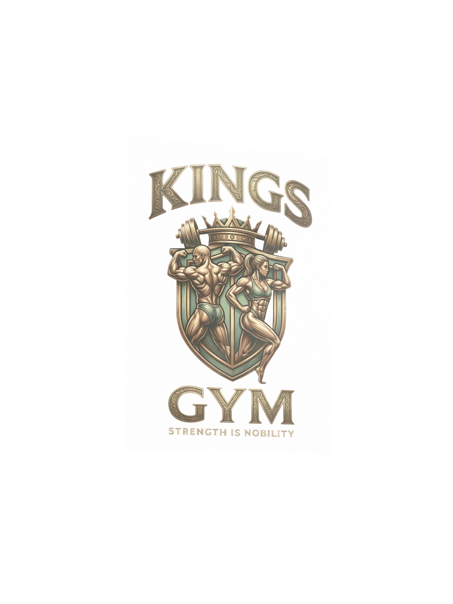 Kings Gym Poster - Vintage Bodybuilding Crest Wall Art product image (3)