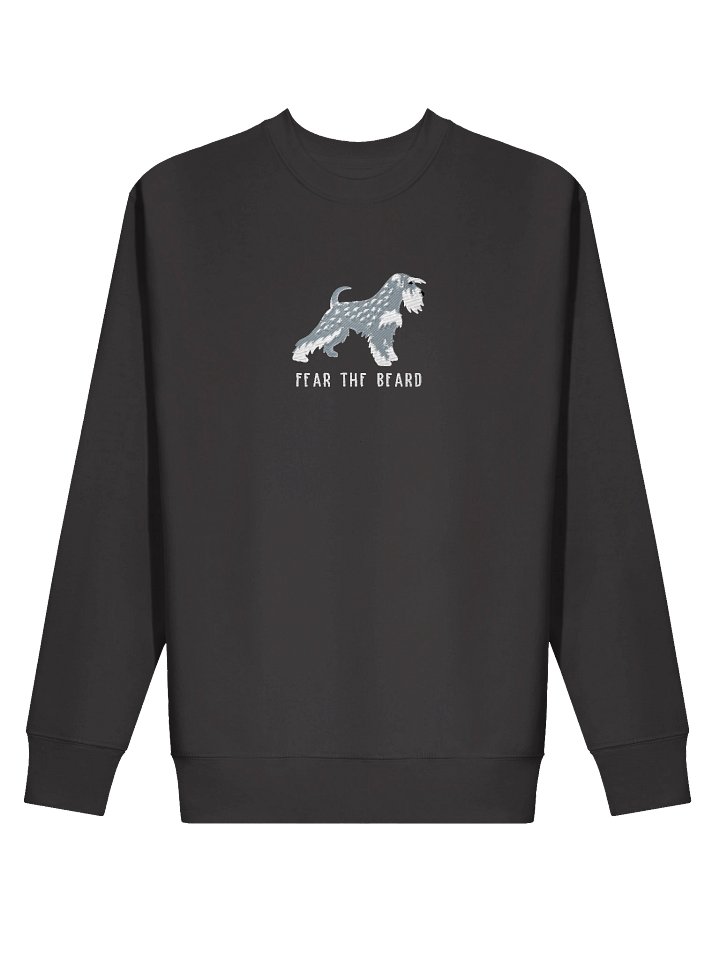 Fear the Beard Sweatshirt (Embroidered) of a Miniature Schnauzer(Salt & Pepper) product image (8)