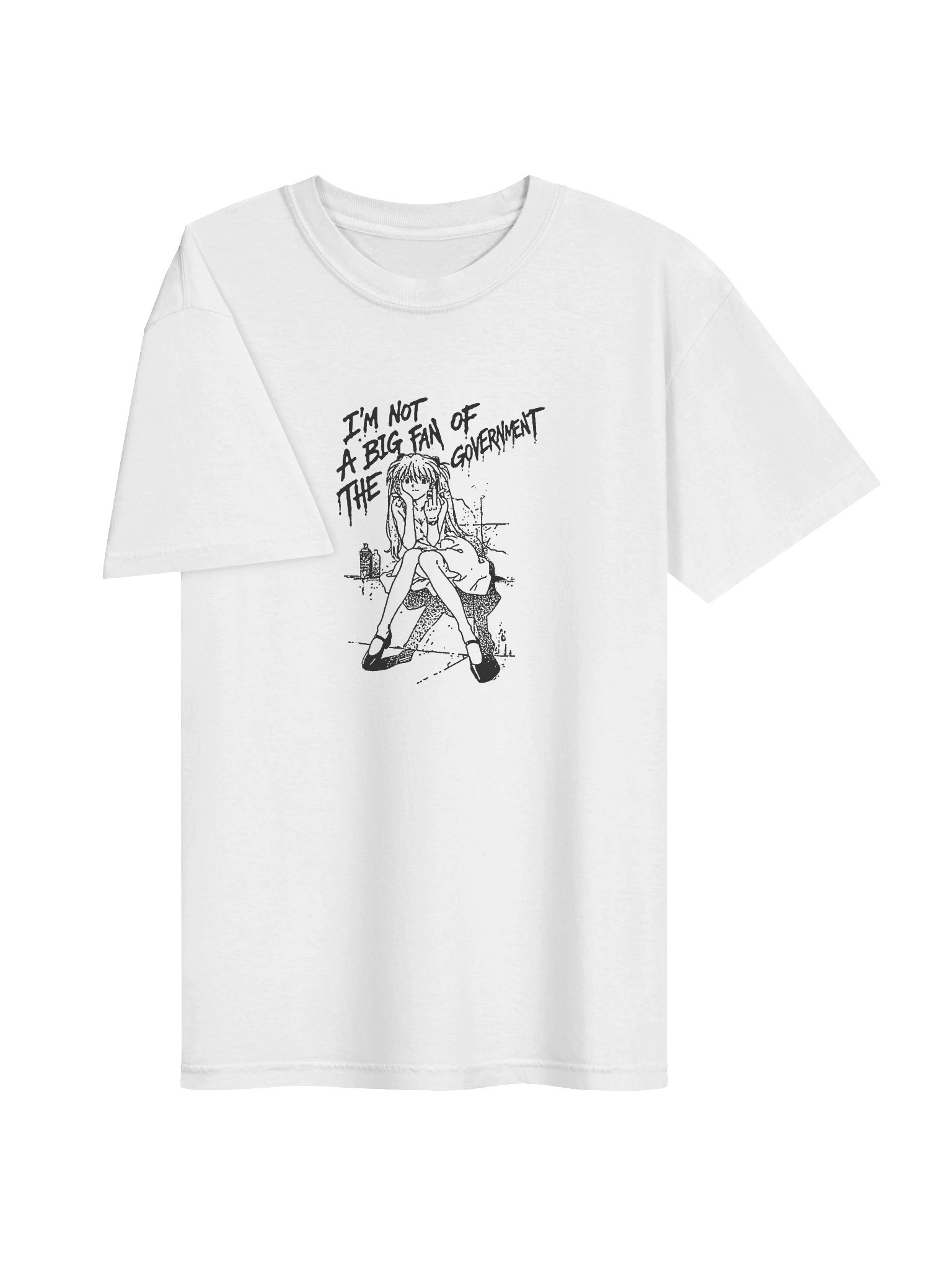 NOT A BIG FAN (SMALL PRINT) - T-shirt. white vers. product image (2)