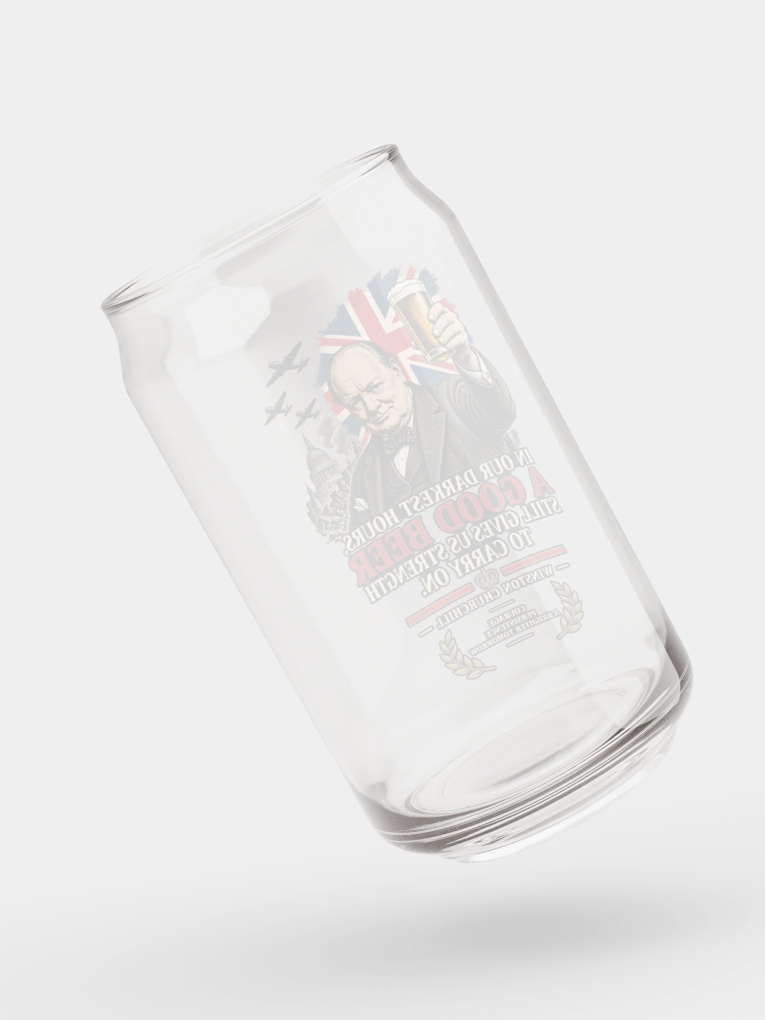 Churchill “A Good Beer” WWII Beer Glass product image (9)