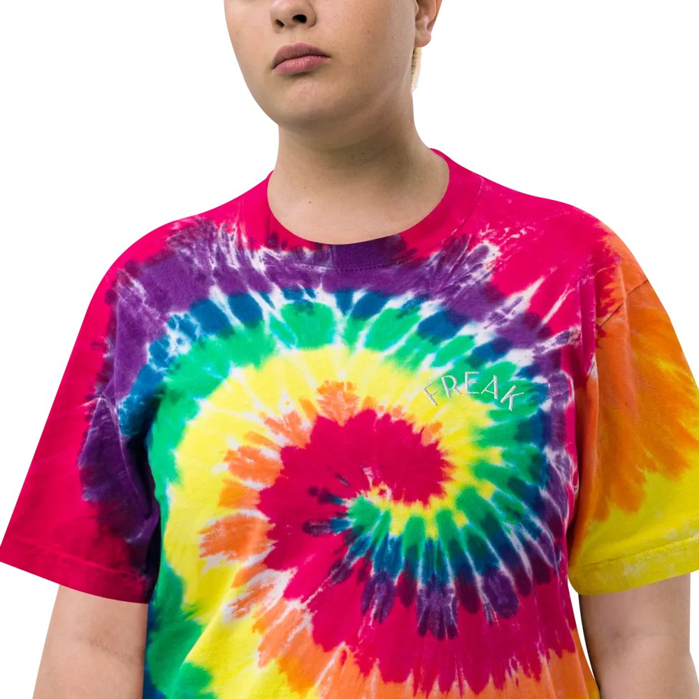 FREAK (Rainbow Gush) - Oversized Tie-Dye T-Shirt product image (9)