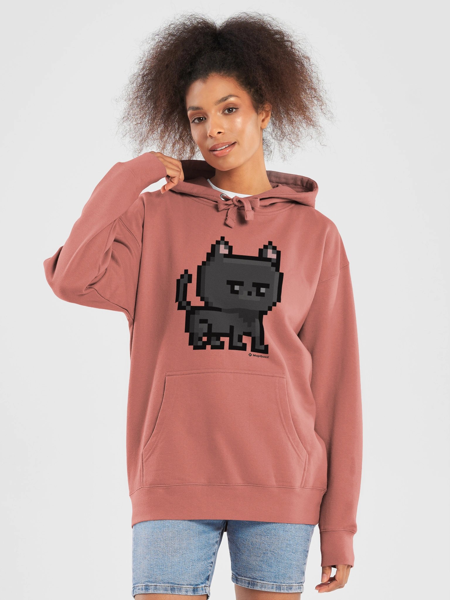 Premium Black Cat Questie Hoodie - Printed on Front product image (2)