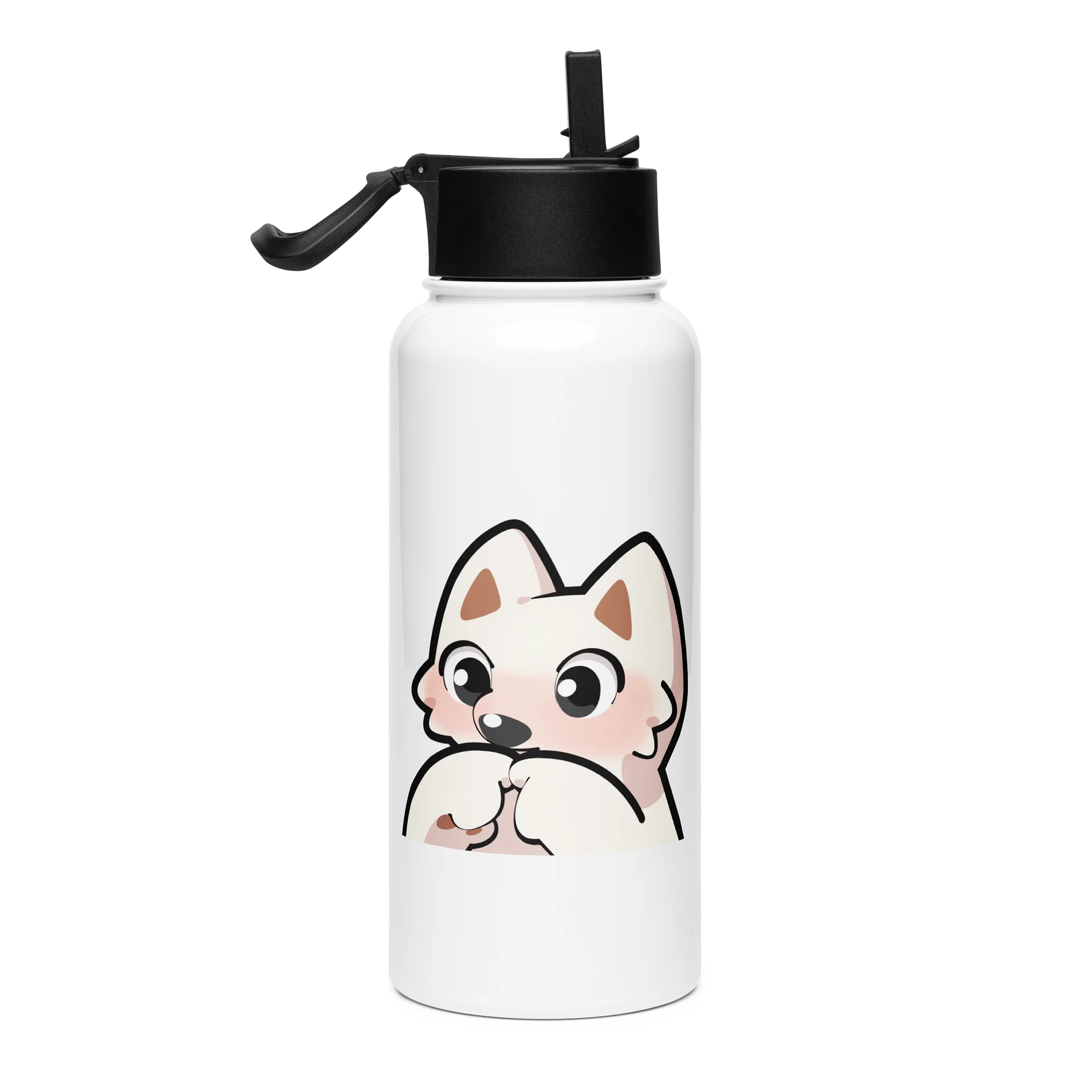Shy Stainless Steel Water Bottle with a Straw product image (4)