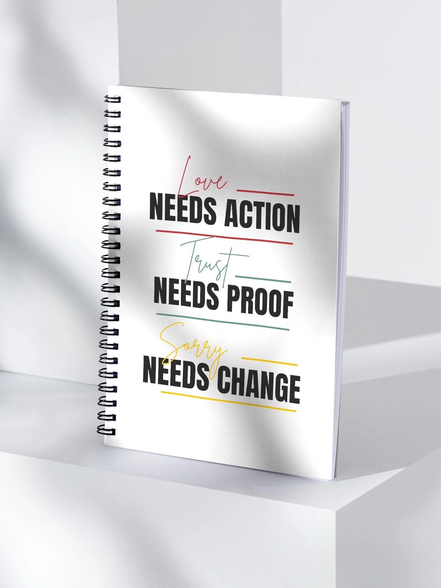 Spiral Notebook- Love Needs action product image (4)