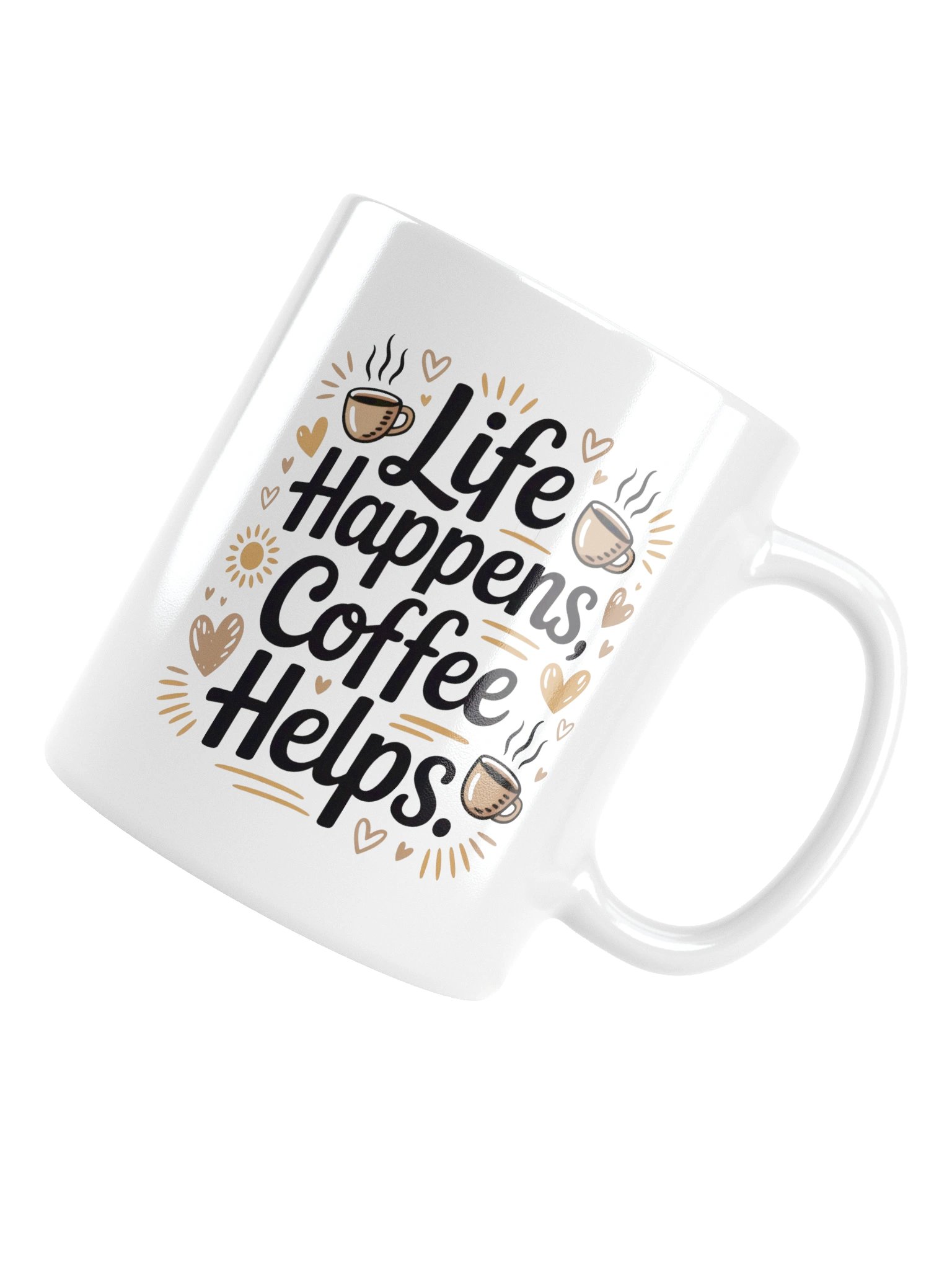 Life Happens Coffee Helps Mug – Positive Lifestyle Design product image (6)