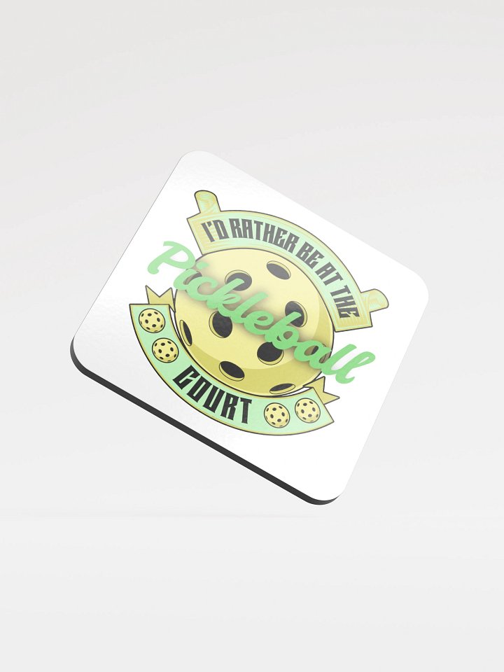 Id Rather Be At The Pickleball Court Paradise Cork Coaster product image (2)