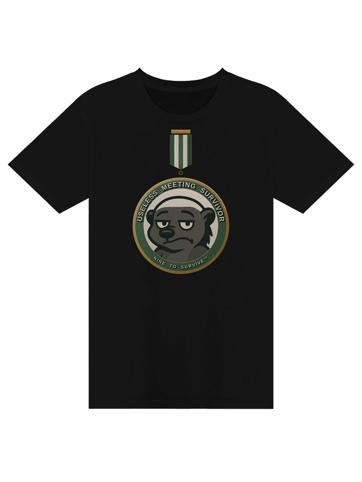Useless Meeting Survivor Medal T-Shirt: Funny Anti-Meeting Award Tee product image (9)