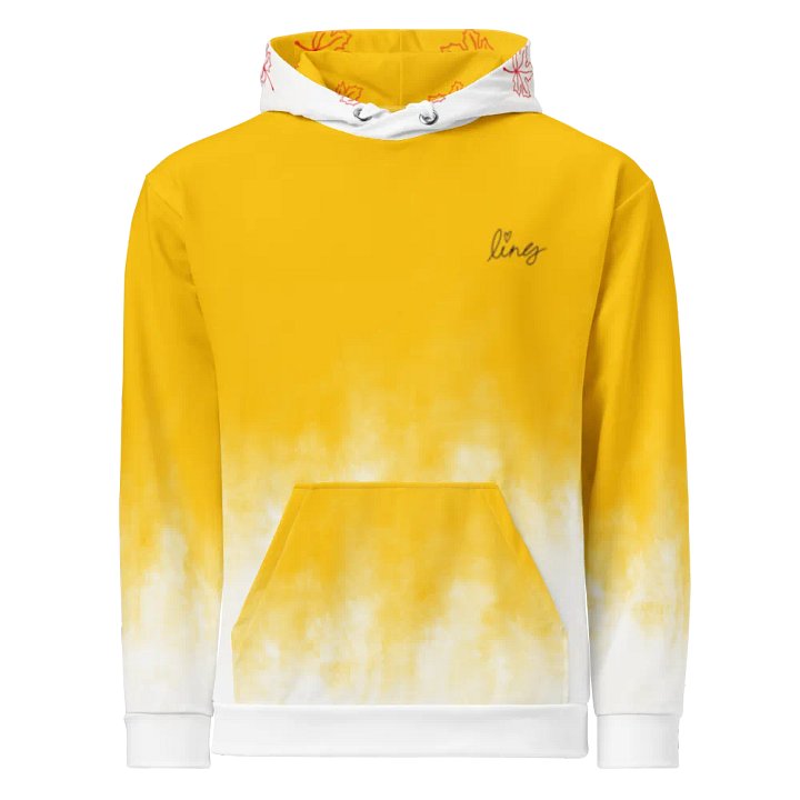 Lingling Kwong Maple Design Unisex Hoodie (Yellow & White) product image (1)