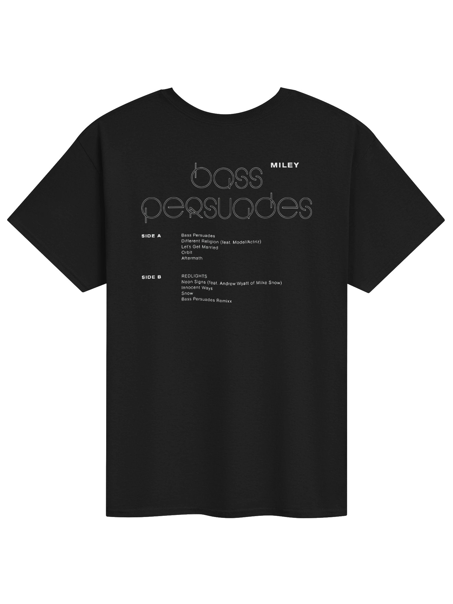 Miley Cyrus Bass Persuades Track List T-Shirt product image (2)