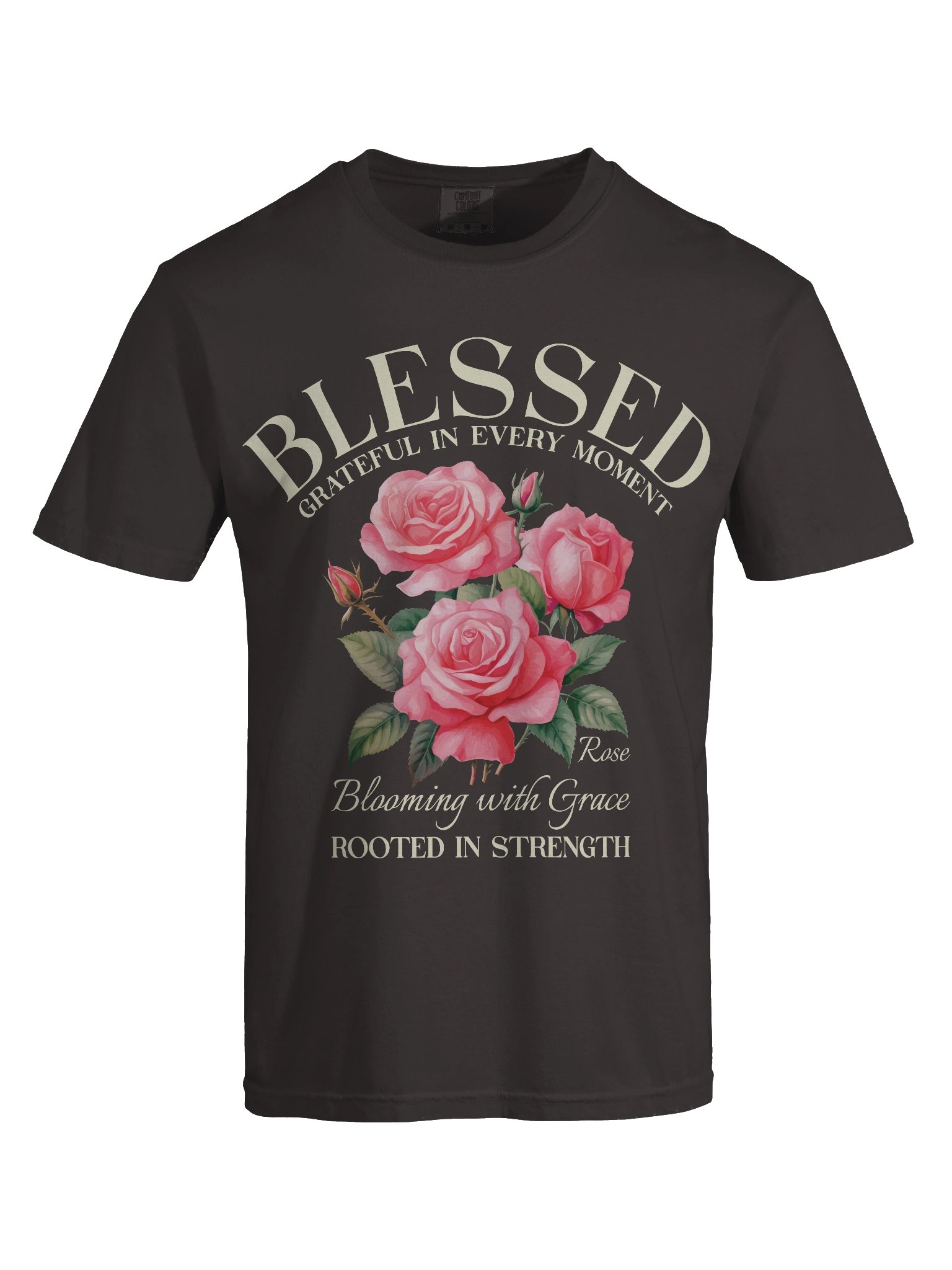 June Blessed Rose Flower Shirt – Blooming with Grace, Rooted in Strength Graphic Tee product image (8)
