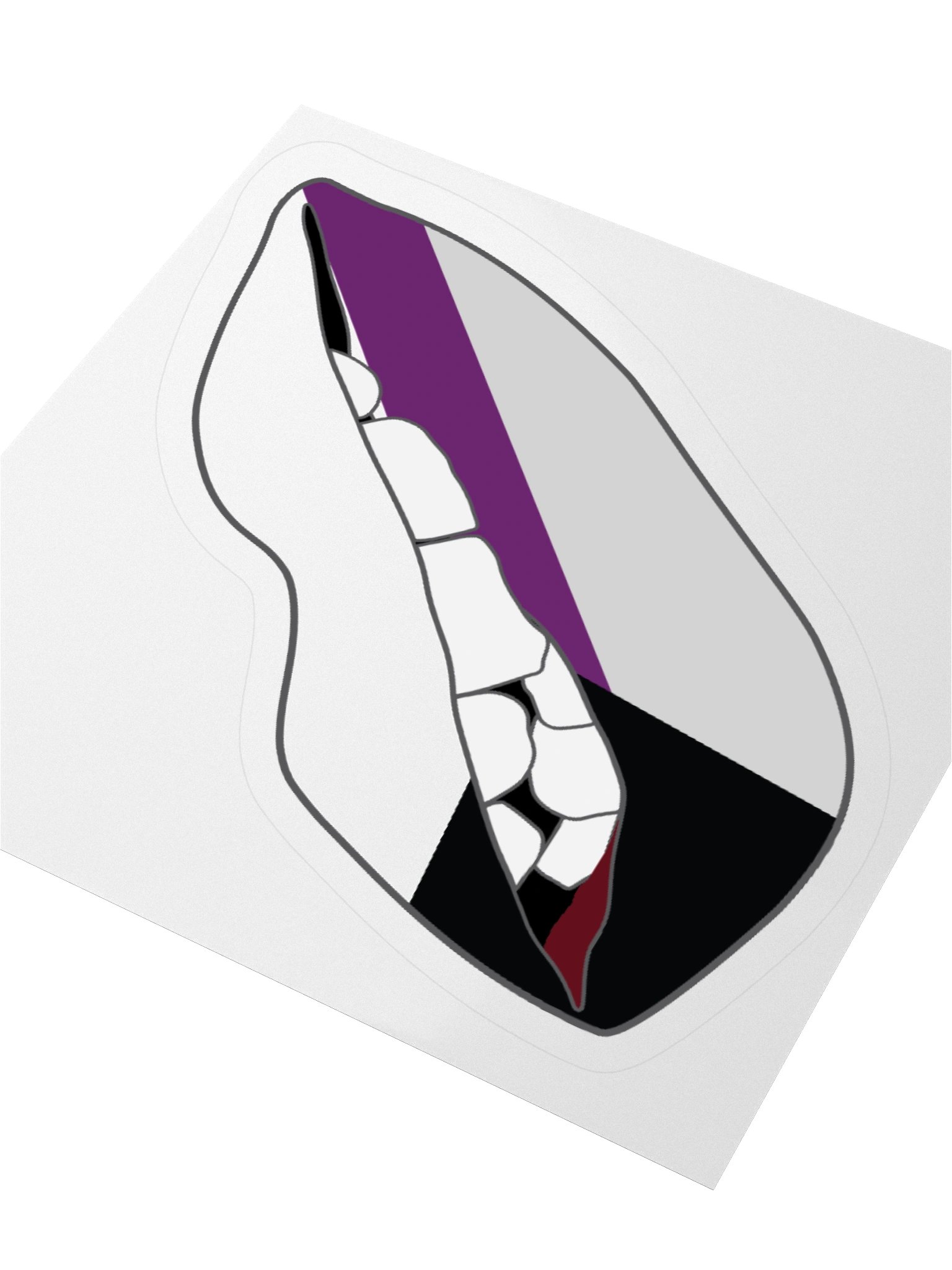 Demisexual Pride Flag Biting Lips Sticker product image (7)