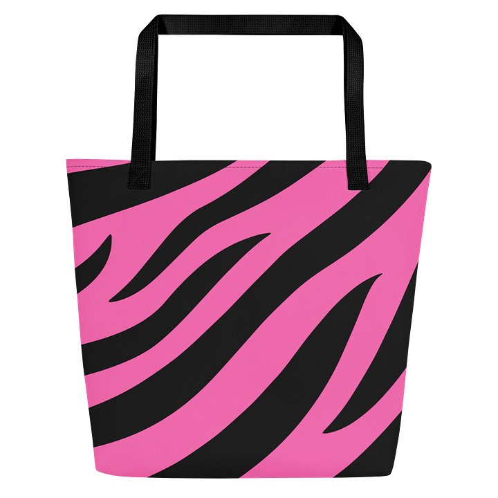 Zebra Print Tote Bag – Pink Black product image (1)