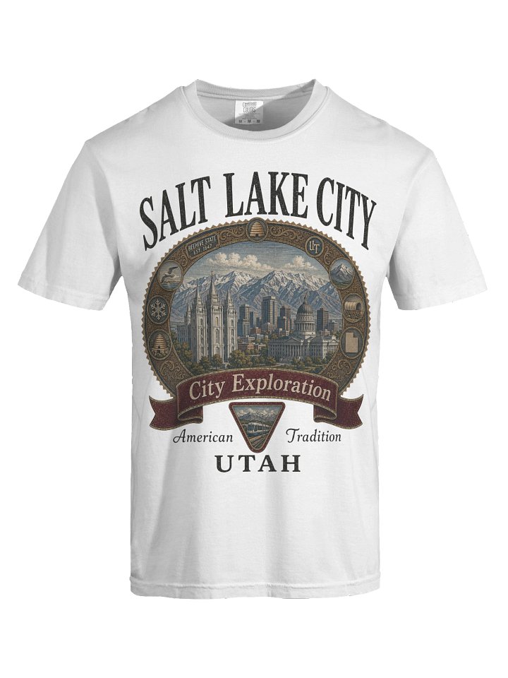 Vintage Salt Lake City Shirt, Utah Graphic Tee, Comfort Colors 1717 Mountain Travel T-Shirt product image (2)