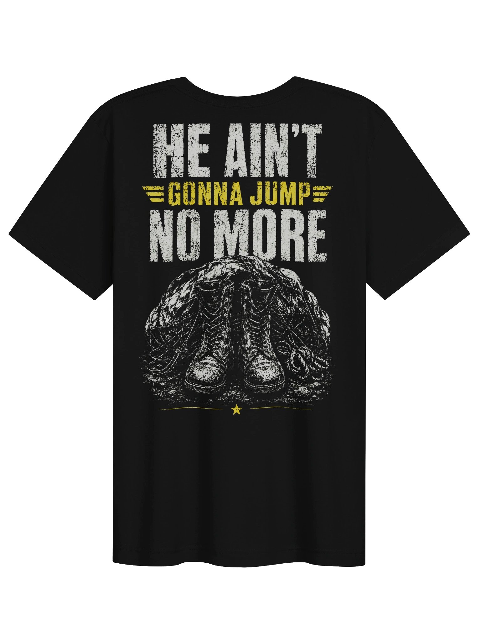 Blood Upon the Risers — "He Ain't Gonna Jump No More" Airborne Tee product image (1)